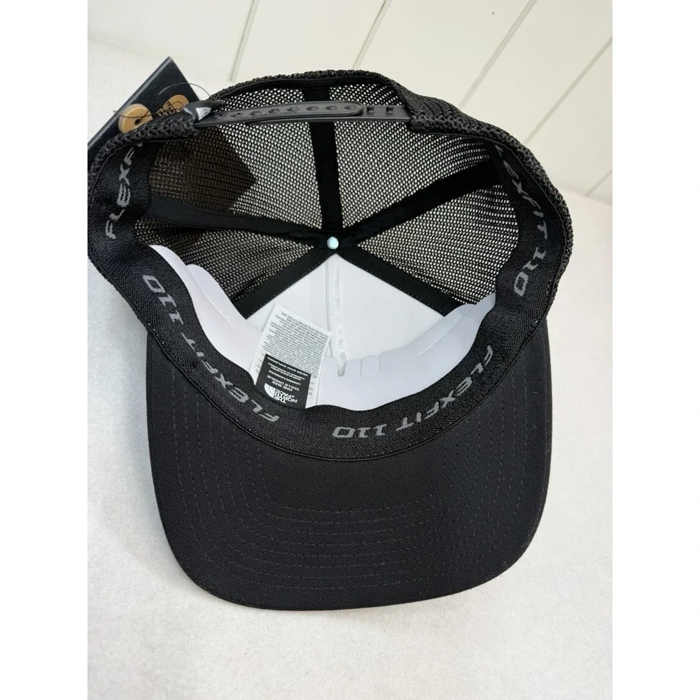 The North Face Mens Keep It Patched Trucker Cap Hat TNF Black Horizon Red White